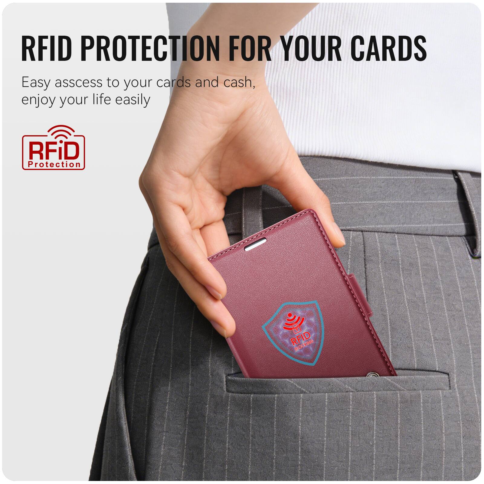 RFID PROTECTION FOR YOUR CARDS

Easy access to your cards and cash, enjoy your life easily

RFiD Protection