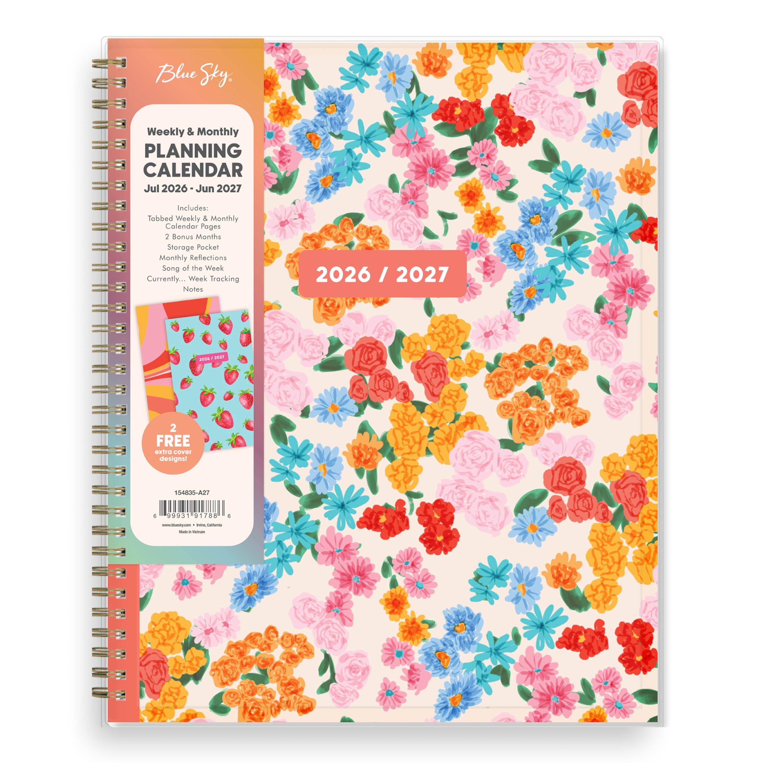 Blue Sky,
Weekly & Monthly PLANNING CALENDAR Jul 2026-Jun 2027
Includes: Topped Weekly & Monthly Calendar Pages 2 Bonus Months Storage Pocket Monthly Reflections Song of the Week Currently... Week Tracking Notes
2026 / 2027
2 FREE extra cover designs!
154835-A27
- 99931'91788 - www.broky.com