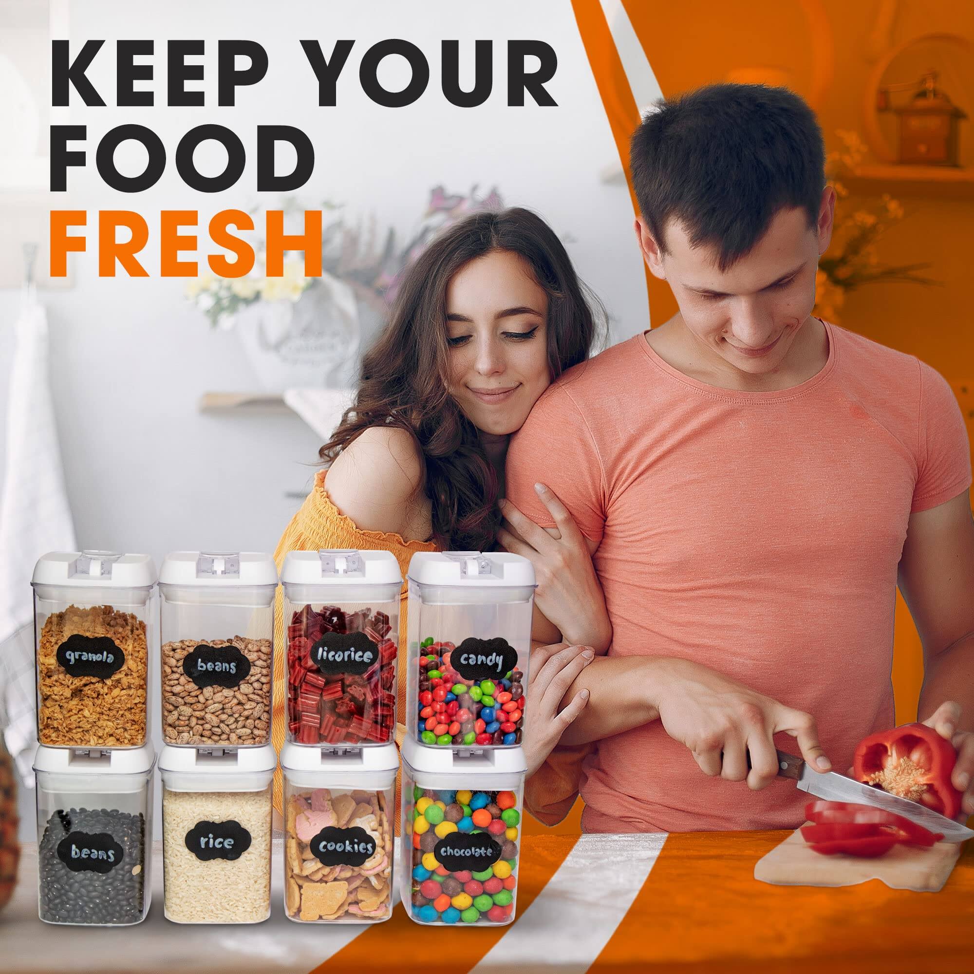 KEEP YOUR FOOD FRESH

- granola
- beans
- licorice
- candy
- beans
- rice
- cookies
- chocolate