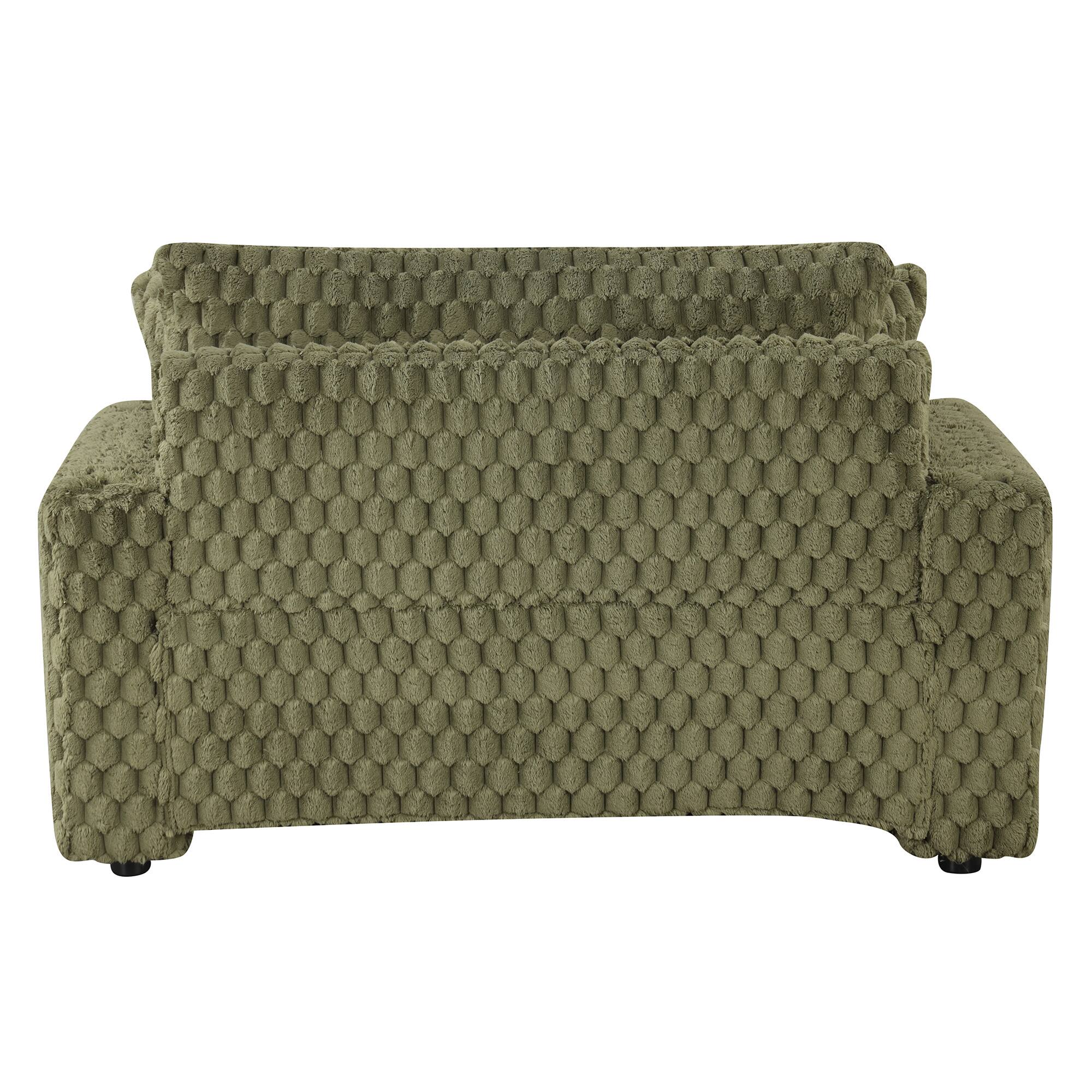 Alt View 1. Vaczon - 58'' Oversized Chaise Lounge, Living Room Plush Sofa Bed Chair Bed, Sleeper Couch Bed With Storage Space, Office Daybed - Green.