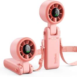 Loheer - Portable Handheld Turbo Fan, Rechargeable Personal Cooling Fan, 5 Speeds, 4000mAh Battery for Travel Outdoors