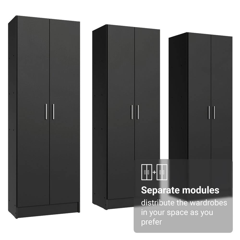 Separate modules distribute the wardrobes in your space as you prefer