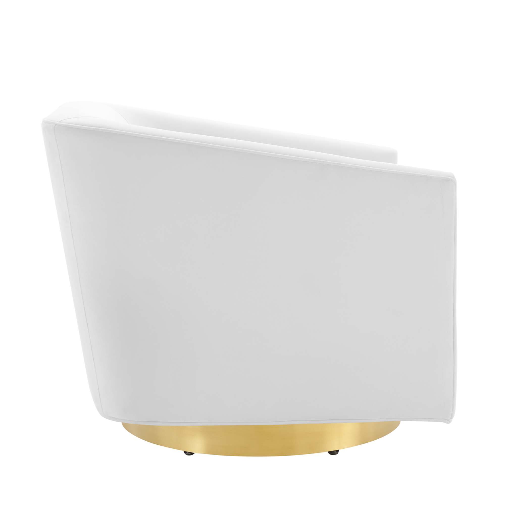 Alt View 1. Modway - Twist Accent Lounge Performance Velvet Swivel Chair by Modway - Gold White.