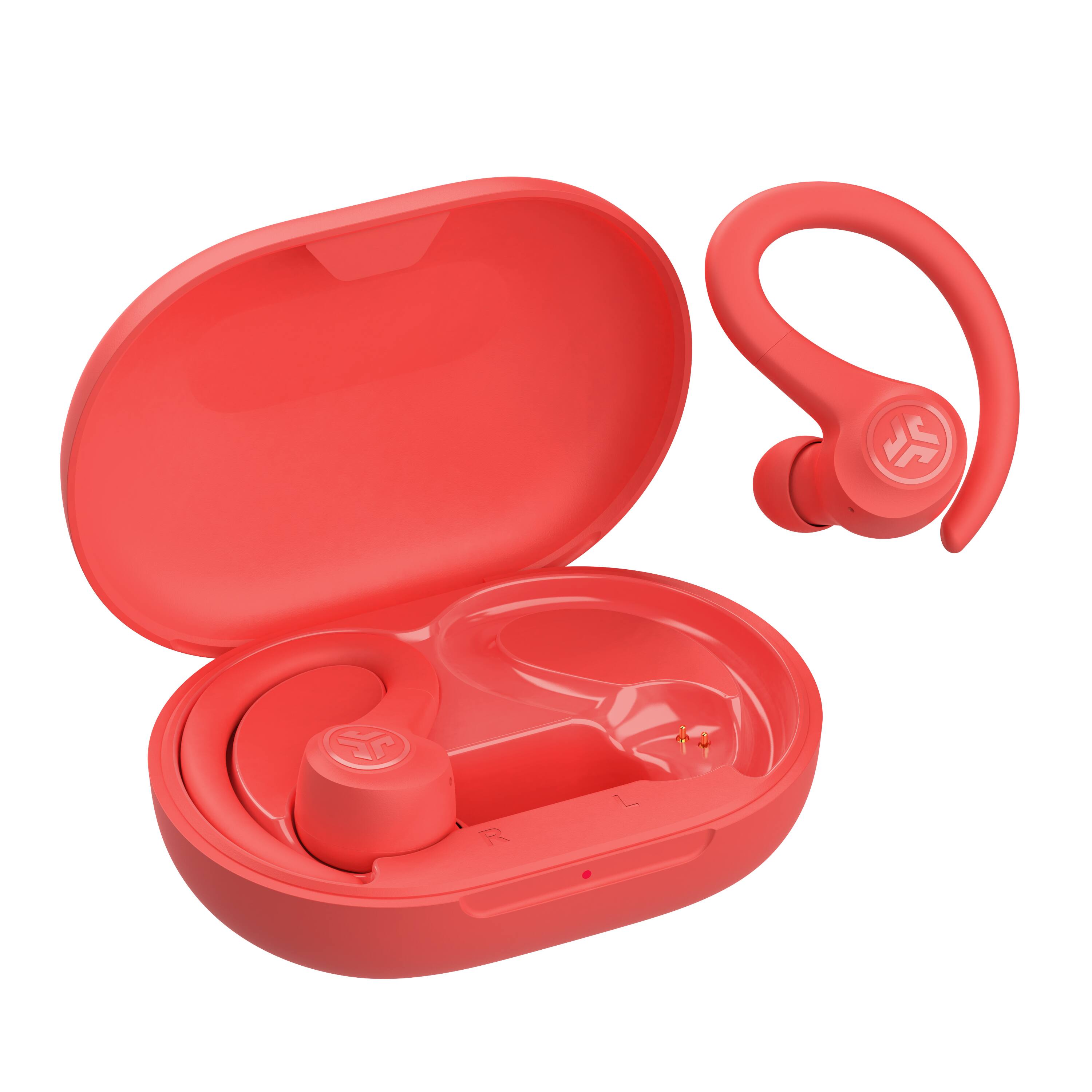 Left. JLab - Go Air Sport True Wireless Earbuds - Coral.