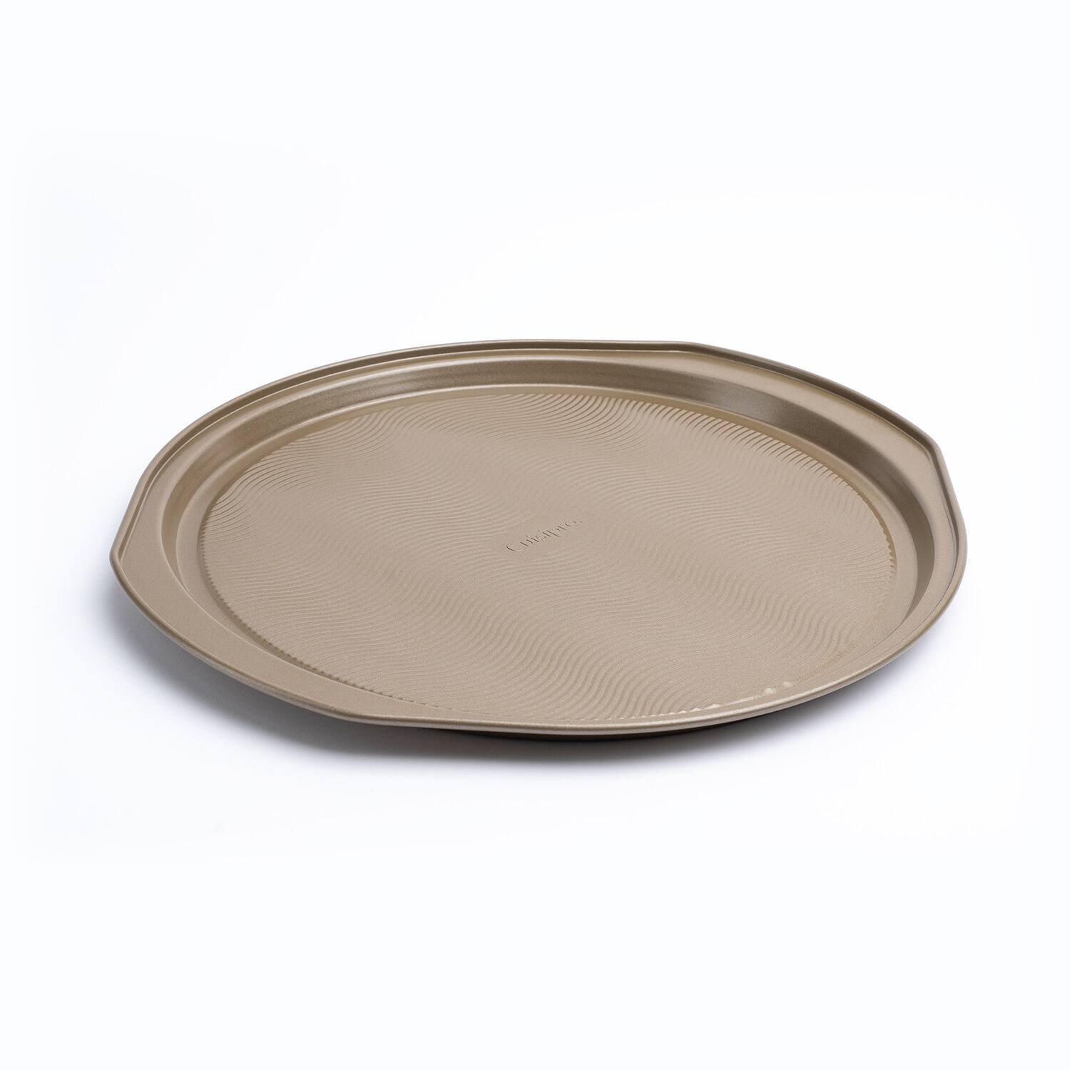 Alt View 1. Cuisipro - 14-Inch Steel Nonstick Pizza Pan - Brown.