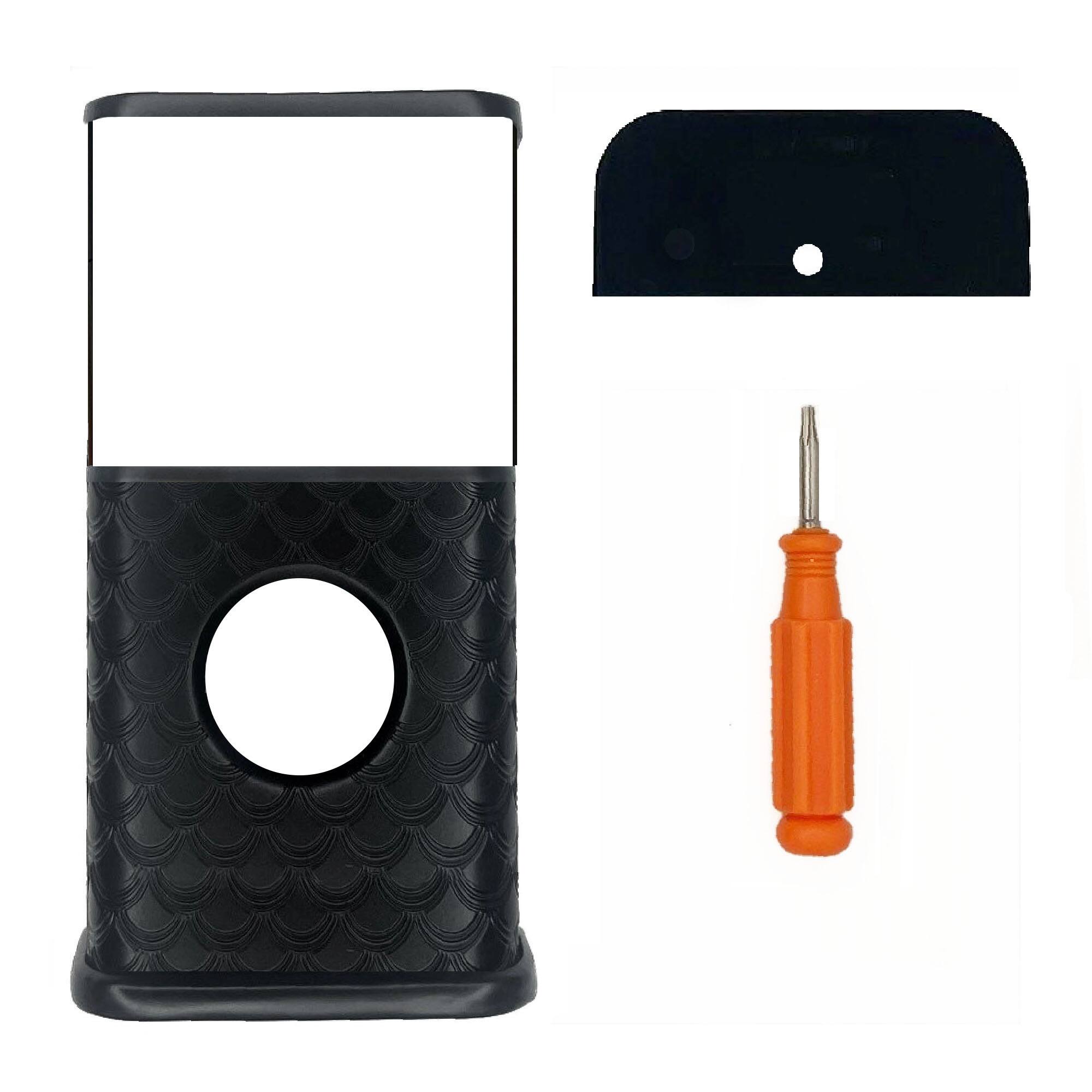 Back. Michael Healy - Scales Video Doorbell Cover (Ring 3, 3 Plus, 4, Battery Plus and Battery Pro) - Matte Black.