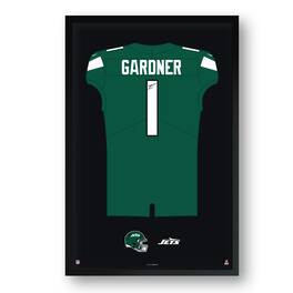 Sporticulture - Ahmad Sauce Gardner 14" x 20" Framed Jersey Art Print - Multicolor