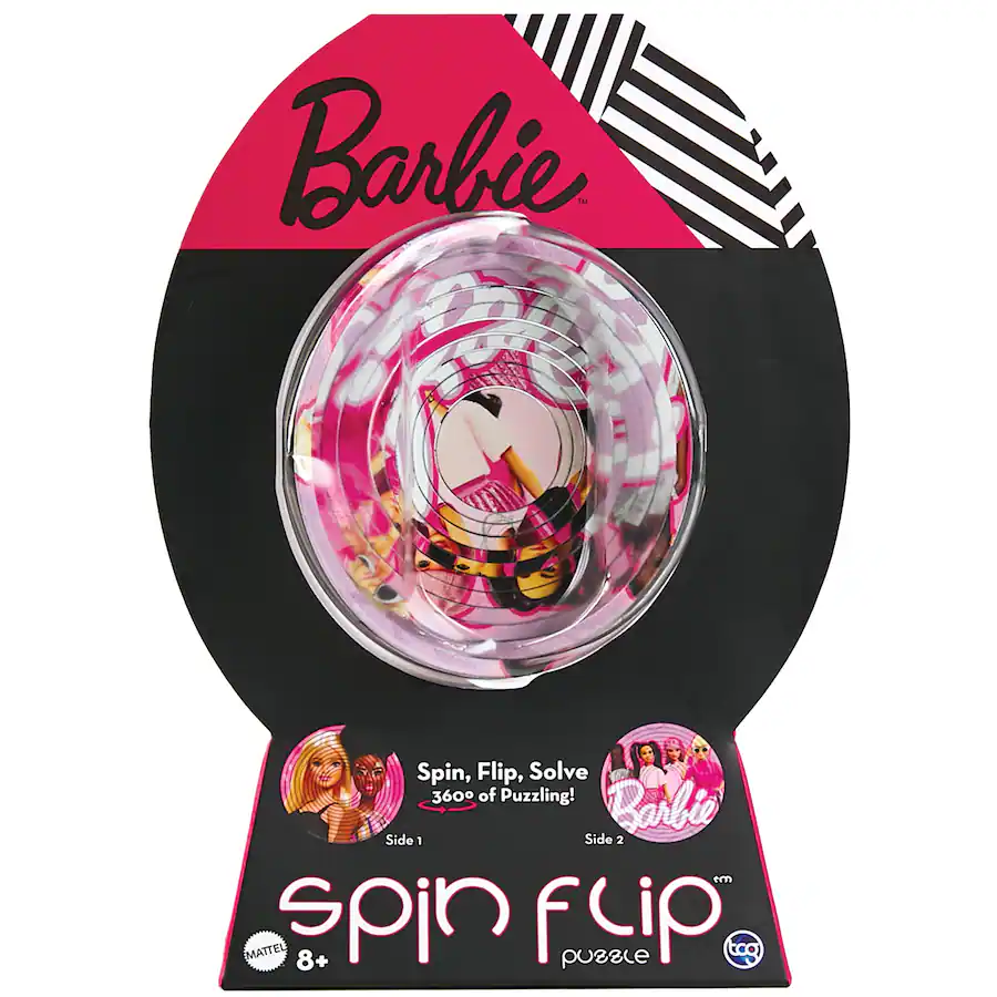 TCG Toys Spin Flip Puzzle: Barbie Glam Girls 12 Rings 2 In 1: Double ...