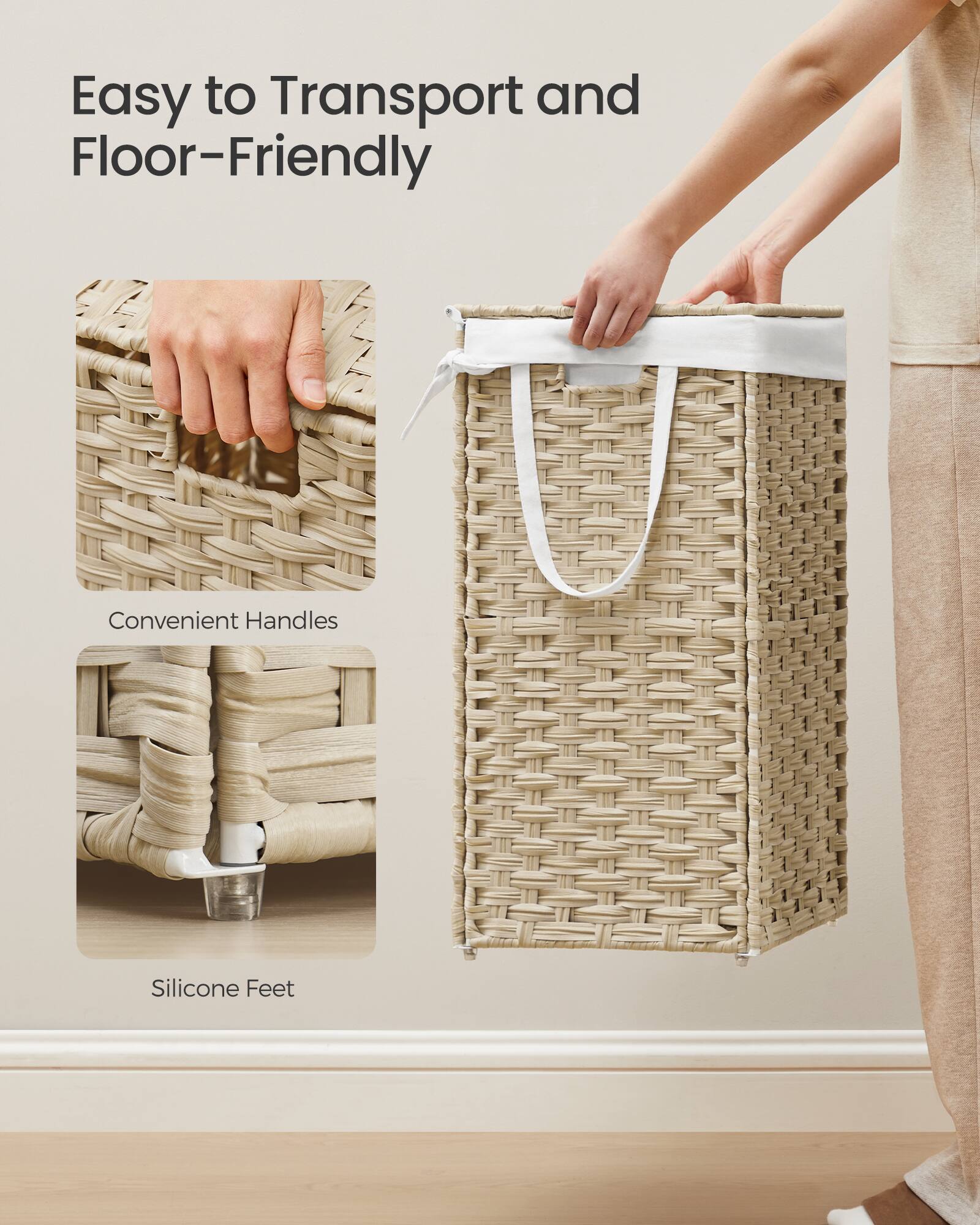 Easy to Transport and Floor-Friendly

Convenient Handles

Silicone Feet