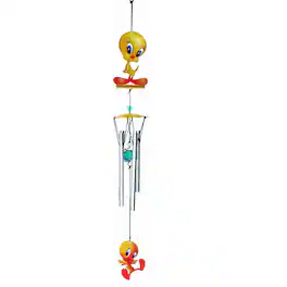 Spoontiques - Looney Tunes Tweety Bird Metal Outdoor Garden Wind Chime Patio Decoration 18 Inch