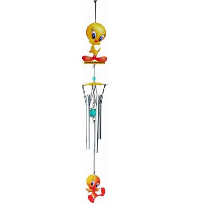 Front. Spoontiques - Spoontiques Looney Tunes Tweety Bird Metal Outdoor Garden Wind Chime Patio Decoration 18 Inch.