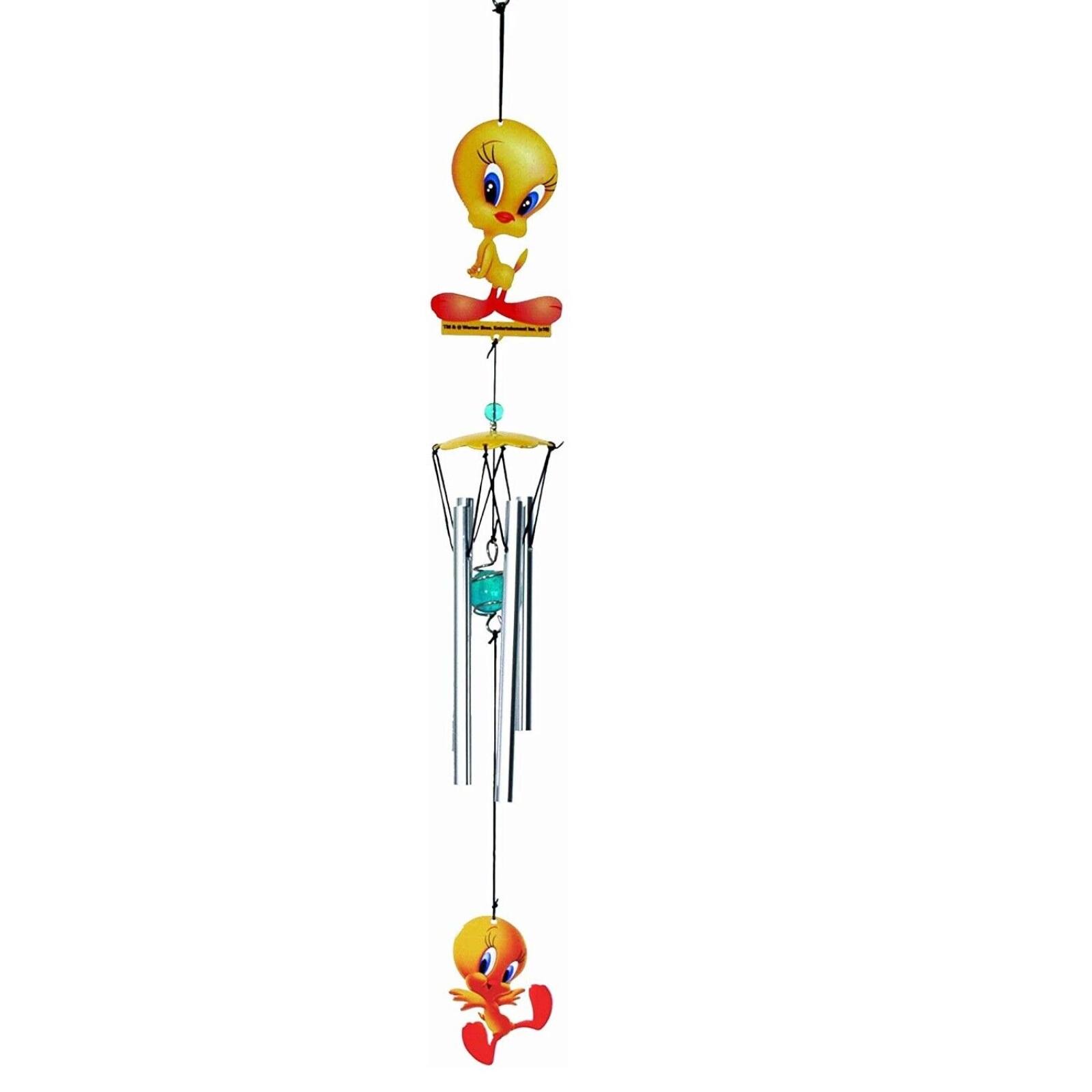 Front. Spoontiques - Spoontiques Looney Tunes Tweety Bird Metal Outdoor Garden Wind Chime Patio Decoration 18 Inch.
