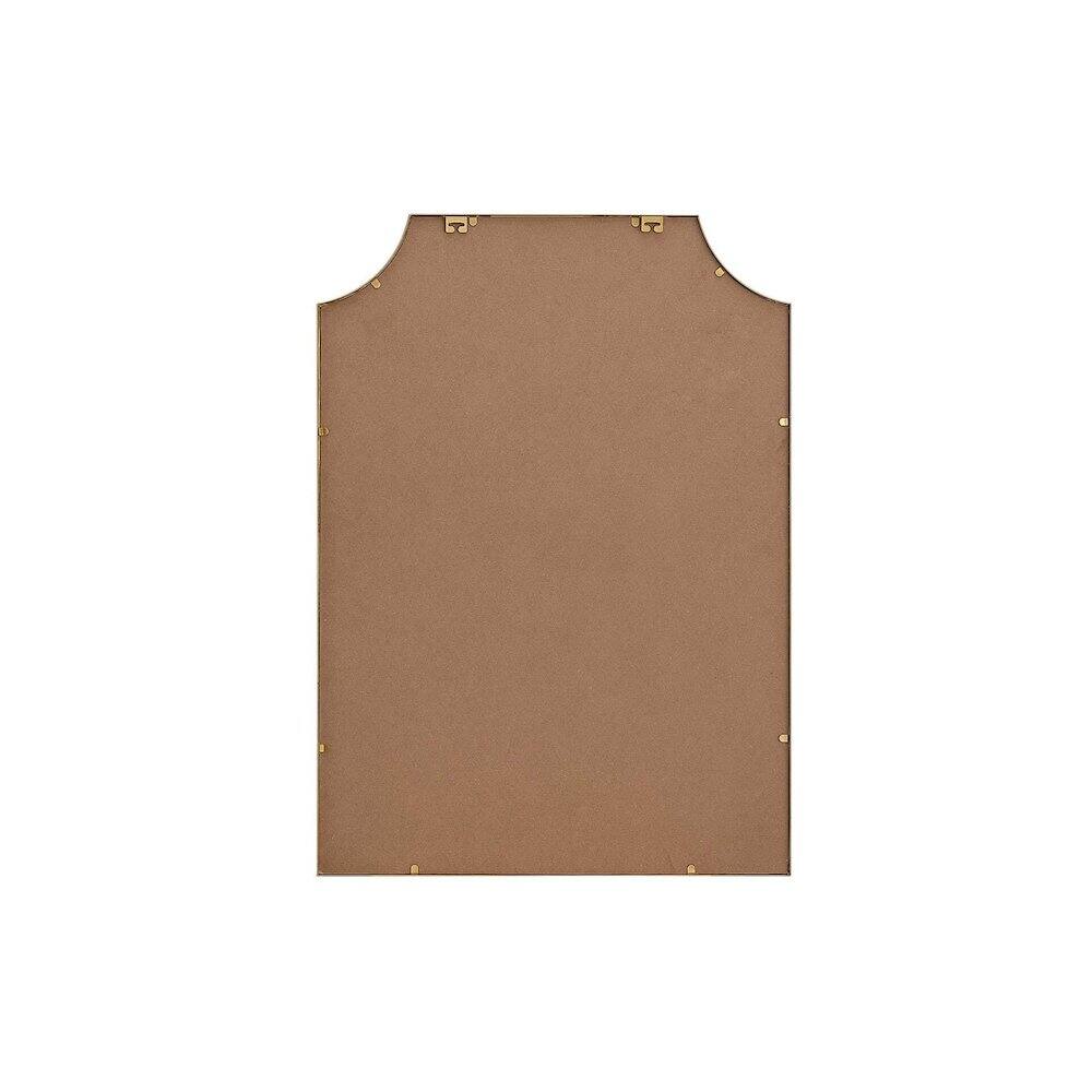 Angle. Elegant Kitchen and Bath - Notched Metal Mirror 30x42 inch in Brass - Brass.