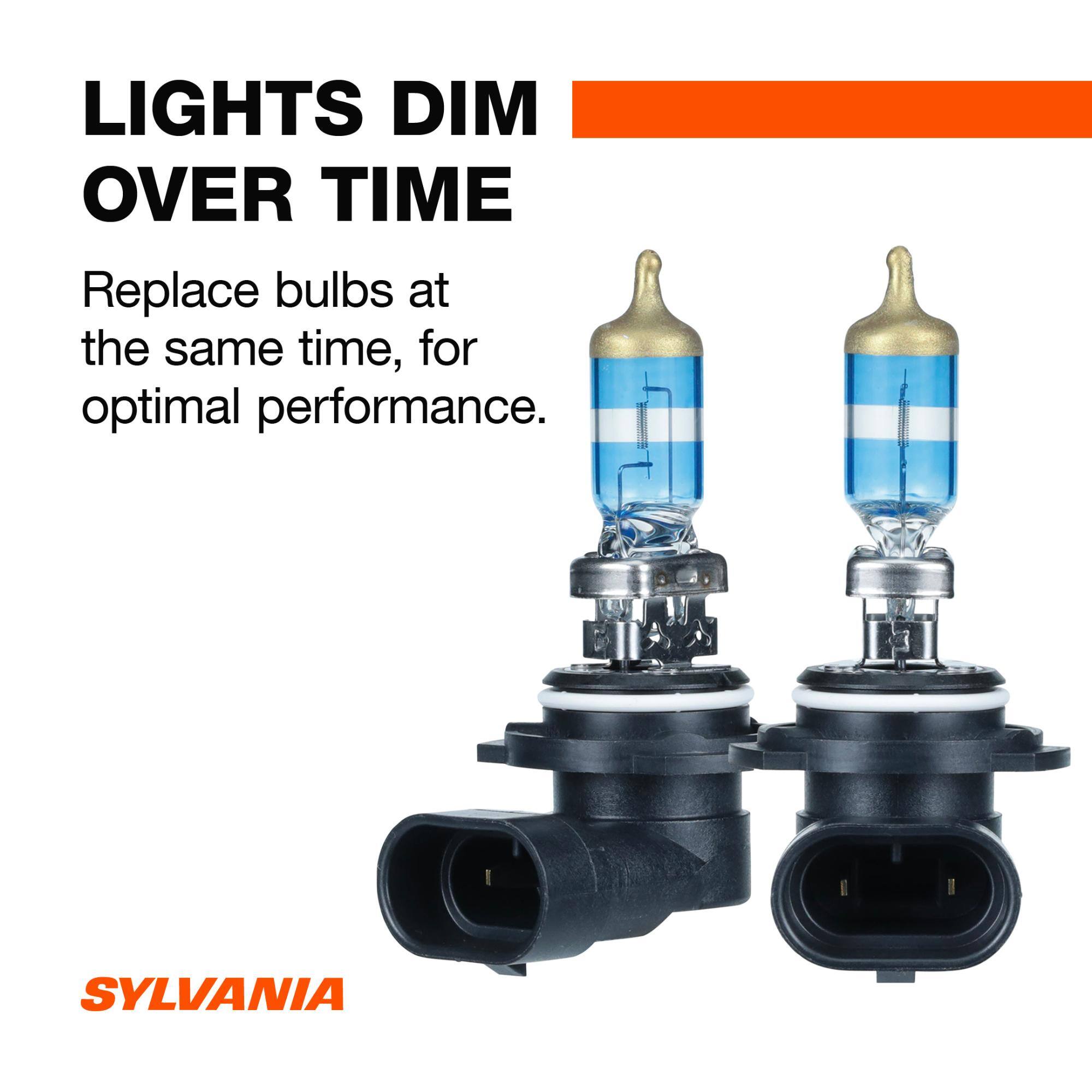 LIGHTS DIM OVER TIME

Replace bulbs at the same time, for optimal performance.

SYLVANIA