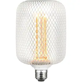 Next Glow - Decorative Light Bulb, 3.5W E26 Metal Cage Cylinder LED Decorative Light Bulbs