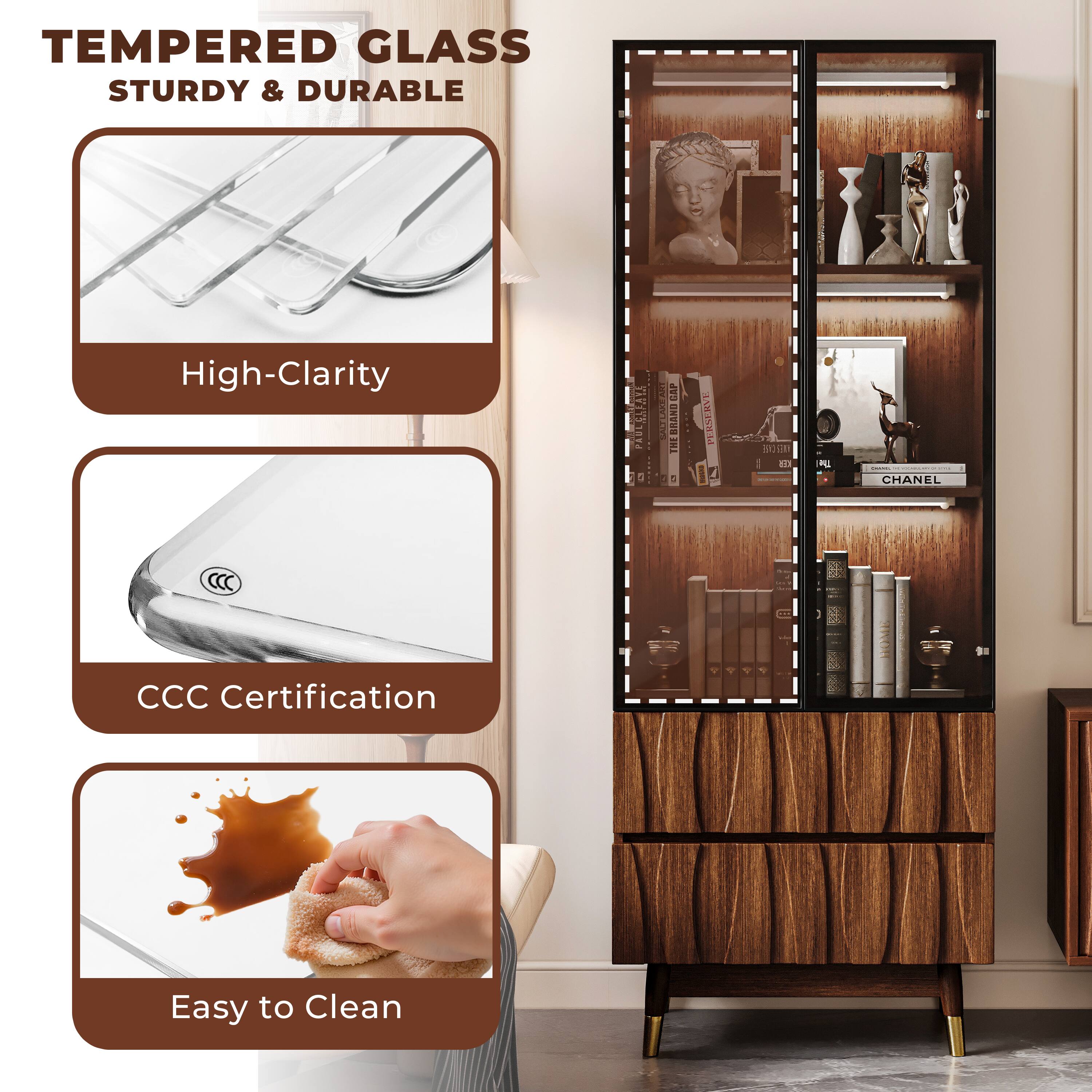 TEMPERED GLASS  
STURDY & DURABLE  

High-Clarity  

CCC Certification  

Easy to Clean