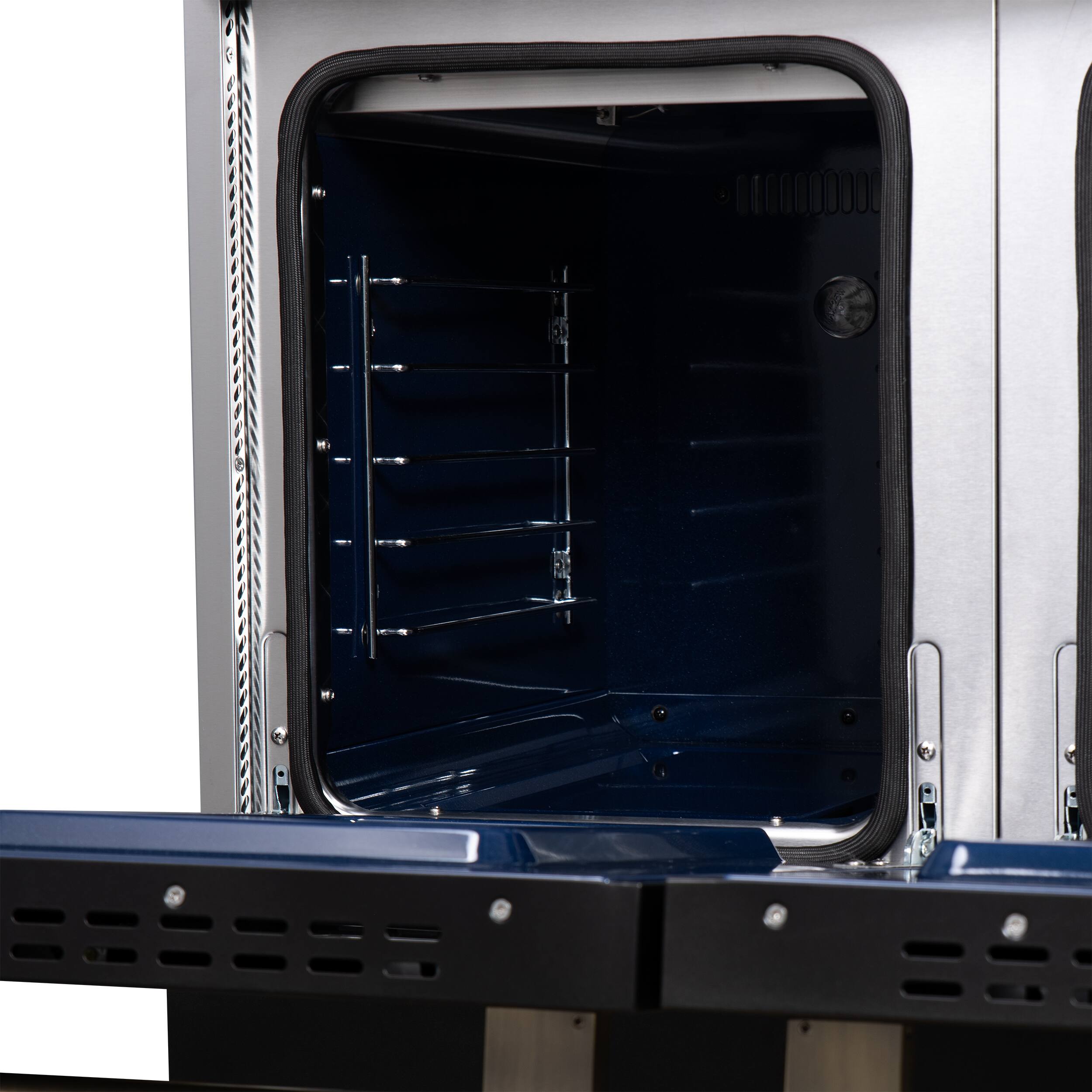 Alt View 11. Forno Appliances - Massimo 6.58 Cu. Ft. Freestanding True Convection Gas Range with Air Fryer Kit, Wok Support & Two Griddles - Black.