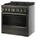 Left. KitchenAid - 5.1 Cu. Ft Commercial Gas Range with No Preheat Air Fry Mode and 6 Burner - Black Ore.