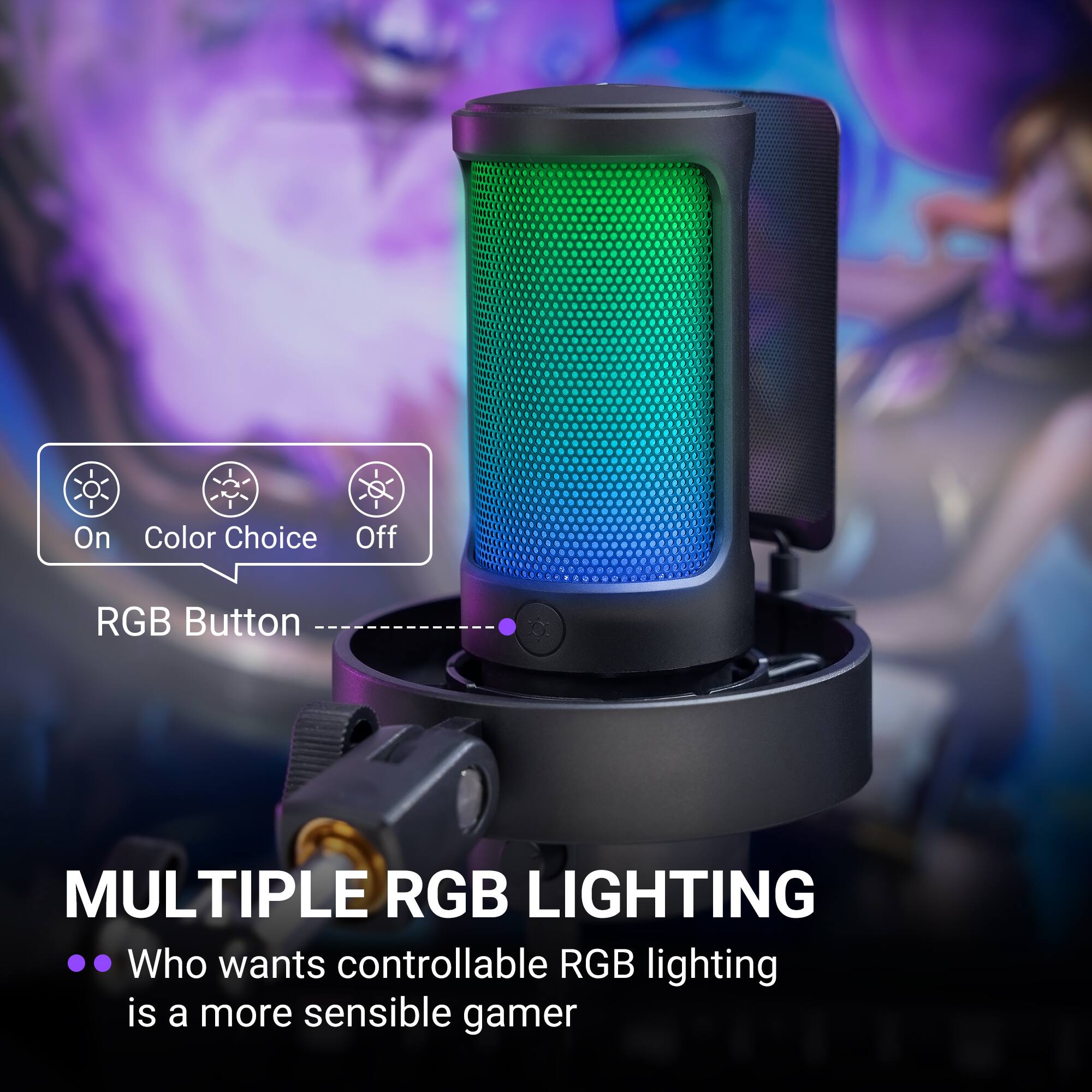 On Color Choice Off RGB Button

MULTIPLE RGB LIGHTING

Who wants controllable RGB lighting is a more sensible gamer