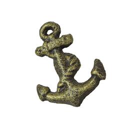Zeckos - Cast Iron Ship Anchor Drawer Pull Decorative Cabinet Knob Set of 6 - Bronze