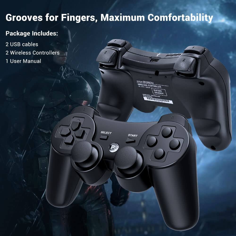 Grooves for Fingers, Maximum Comfortability

Package Includes:
- 2 USB cables
- 2 Wireless Controllers
- 1 User Manual

CROAECTU WIRELESS CONTROLLER
E8 FENIE SELECT START