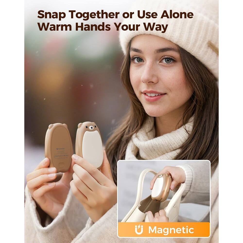 Snap Together or Use Alone  
Warm Hands Your Way  

Magnetic