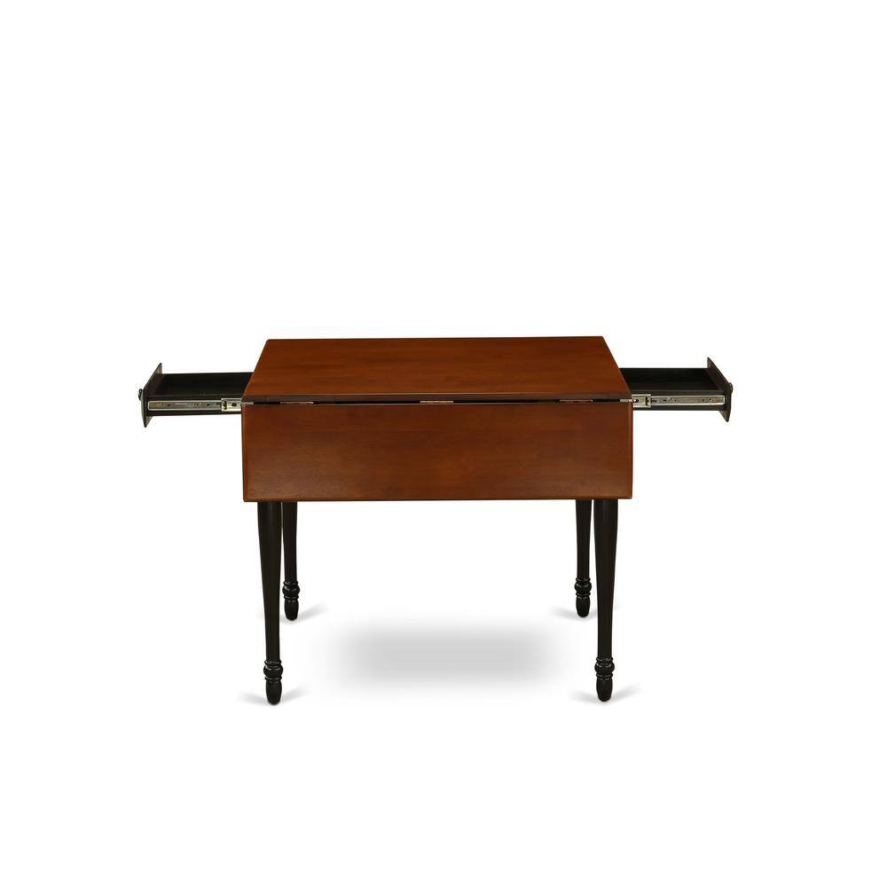 Back. East West Furniture - MZPV3-BCH-W Dining set - Black & Cherry.
