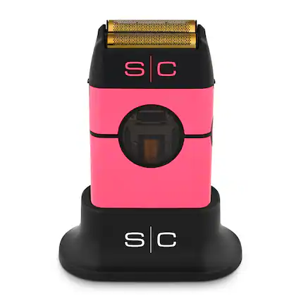 Front. StyleCraft - Instinct Metal Cordless Double Foil Shaver with IN2 Vector Motor Intuitive Torque Control, USB-C Rechargeable - Pink.