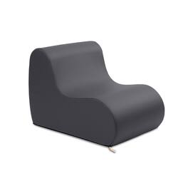 Jaxx - Midtown Small Classroom Soft Foam Chair - Premium Vinyl Cover - Black