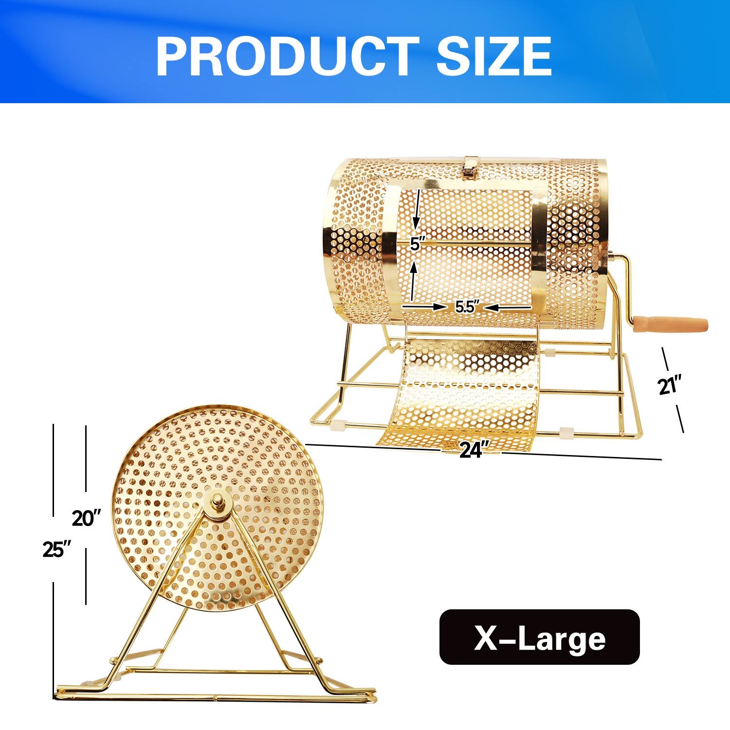 PRODUCT SIZE: 5", 5.5", 21", 24", 20", 25" X-Large