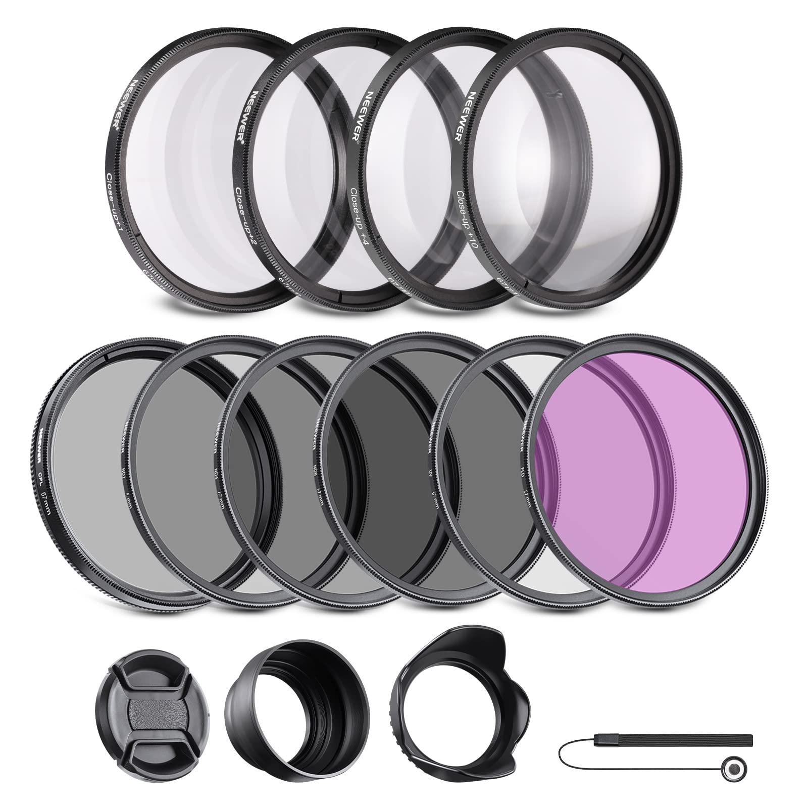 Neewer - 67mm All-in-One Lens Filter Accessory Set