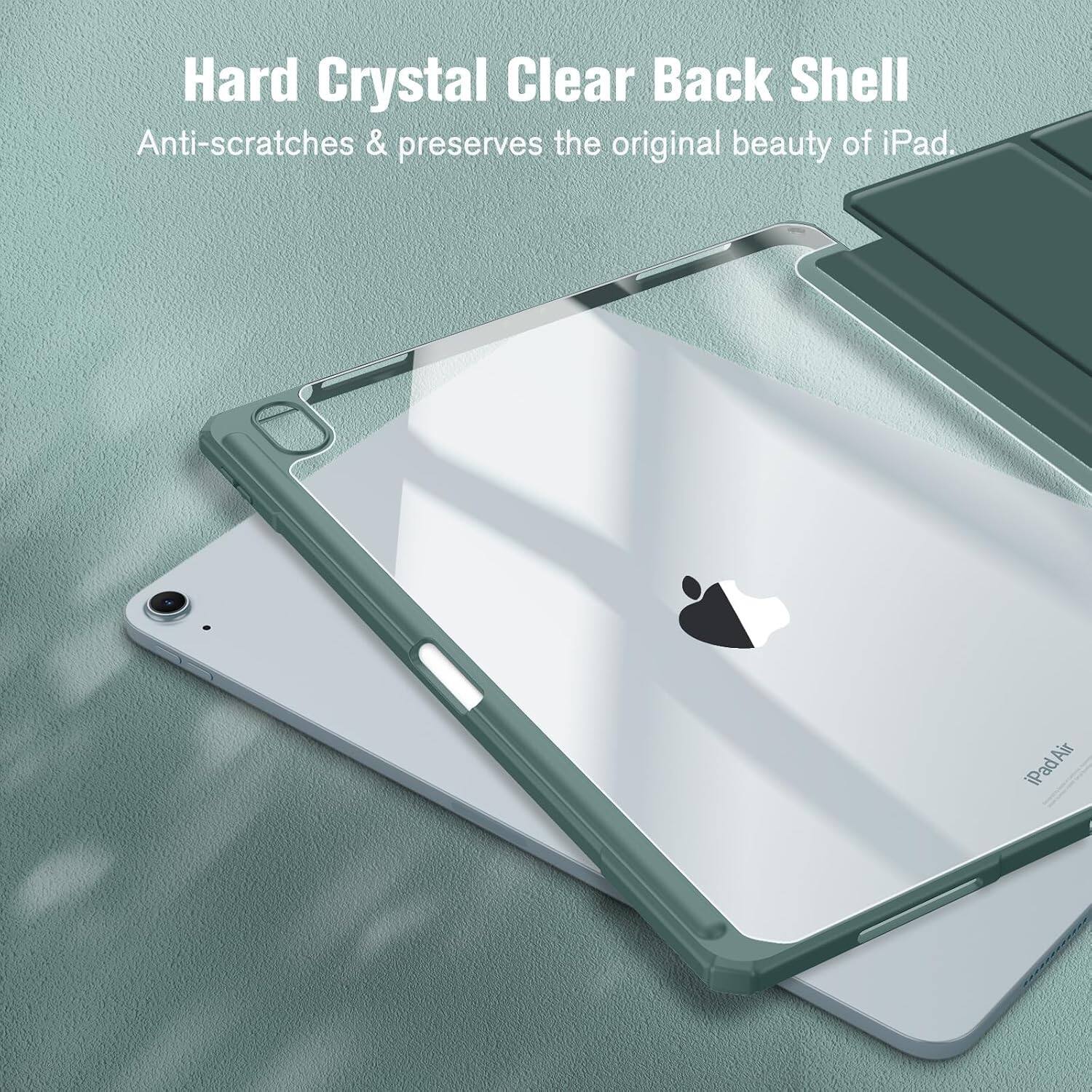 Hard Crystal Clear Back Shell  
Anti-scratches & preserves the original beauty of iPad.