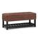 Front. Simpli Home - Lomond Storage Ottoman Bench - Distressed Saddle Brown.