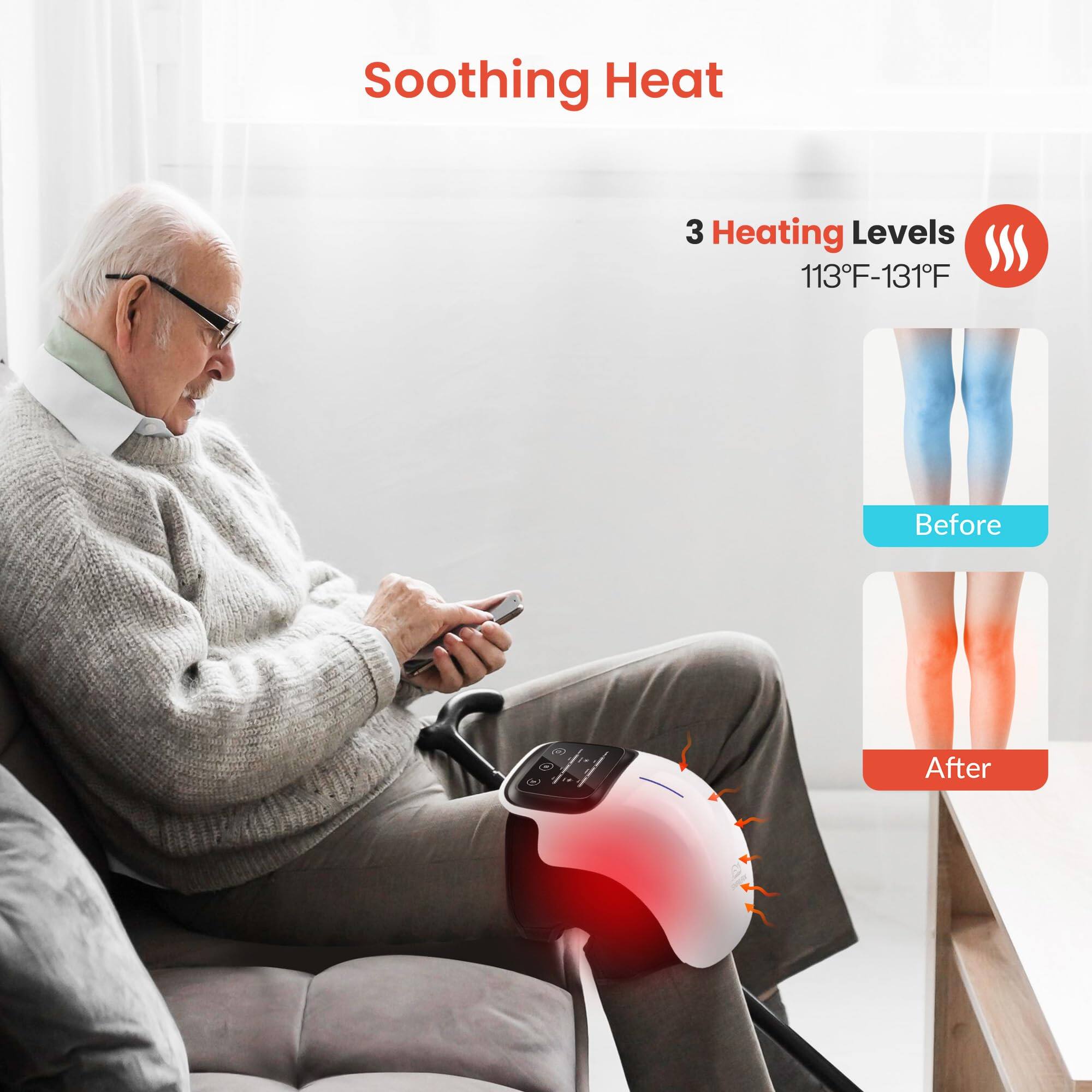 Soothing Heat

3 Heating Levels  
113°F-131°F

Before  
After