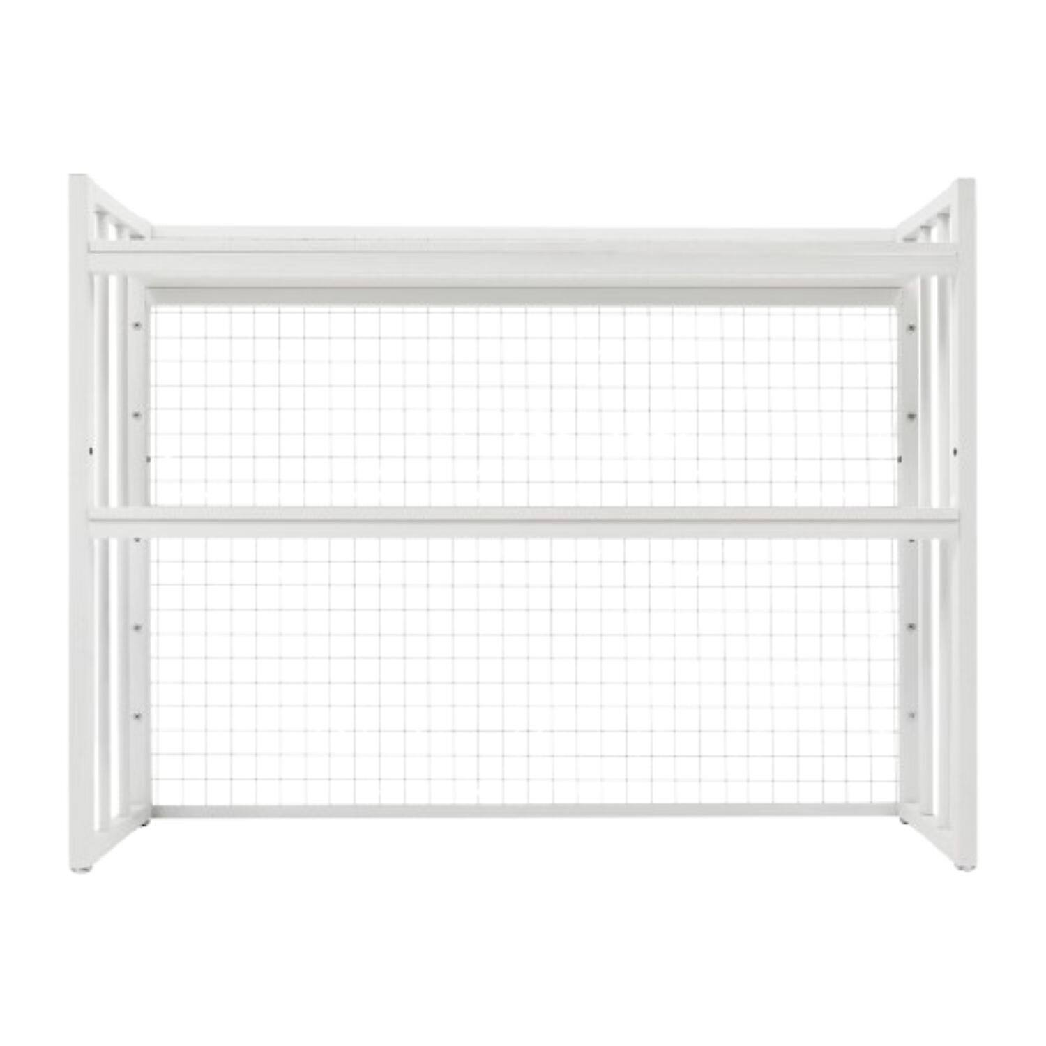 Front. Home Collection - Desktop Bookcase Organizer – Tabletop Bookshelf & Computer Desk Storage Rack - White.