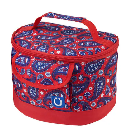 Front. Zuca - Zuca Lunchbox - Paisley in Red (#1771).