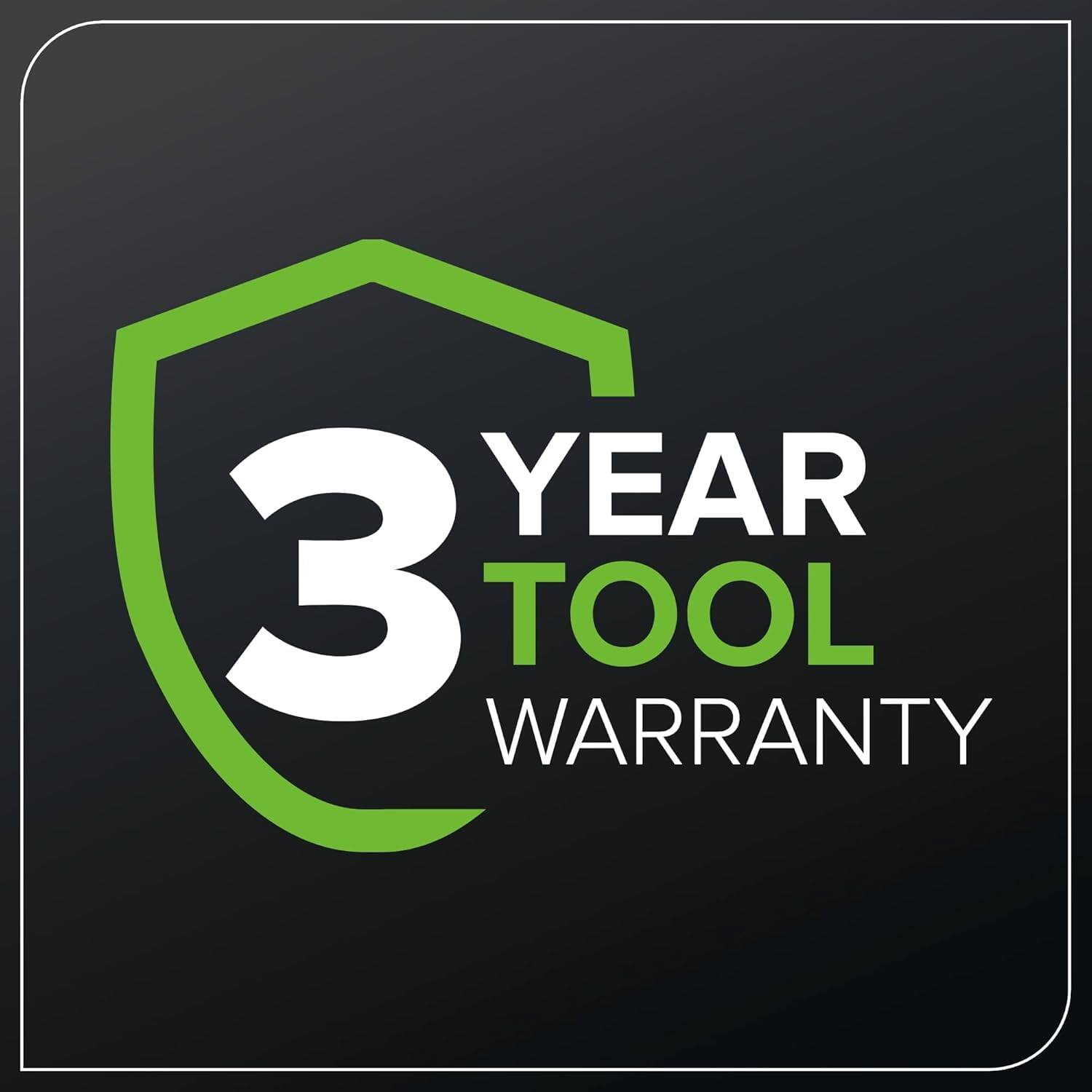 3 YEAR TOOL WARRANTY