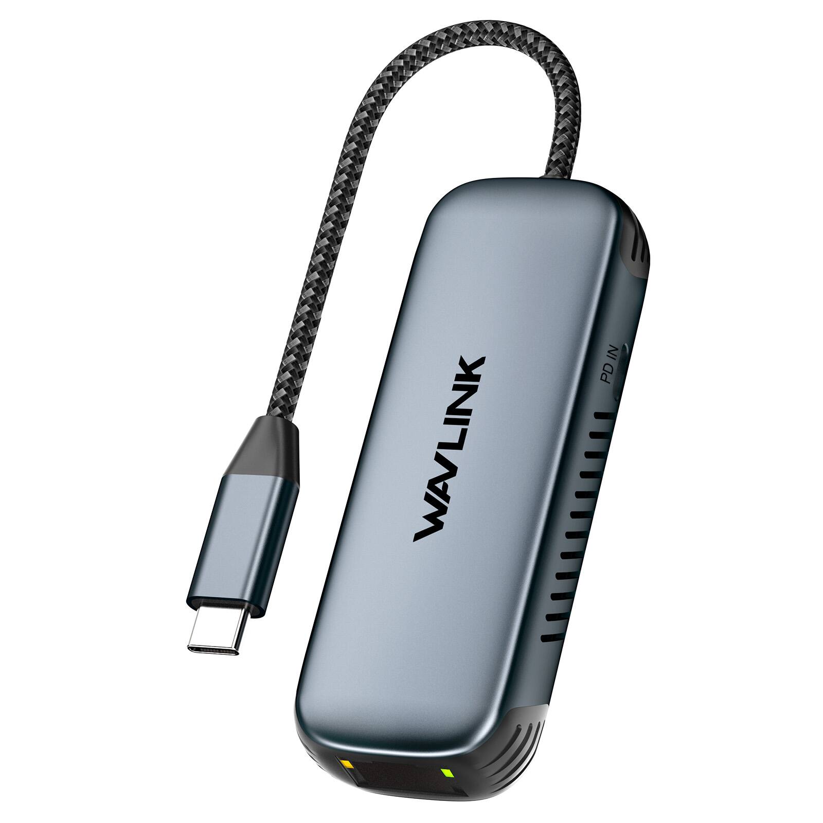 Back. WAVLINK - USB-C to 2.5Gbps Ethernet Adapter with 95W PD, High-Speed RJ45 to Type-C Network Adapter for iPhone 15 Series, iPad, Lap.