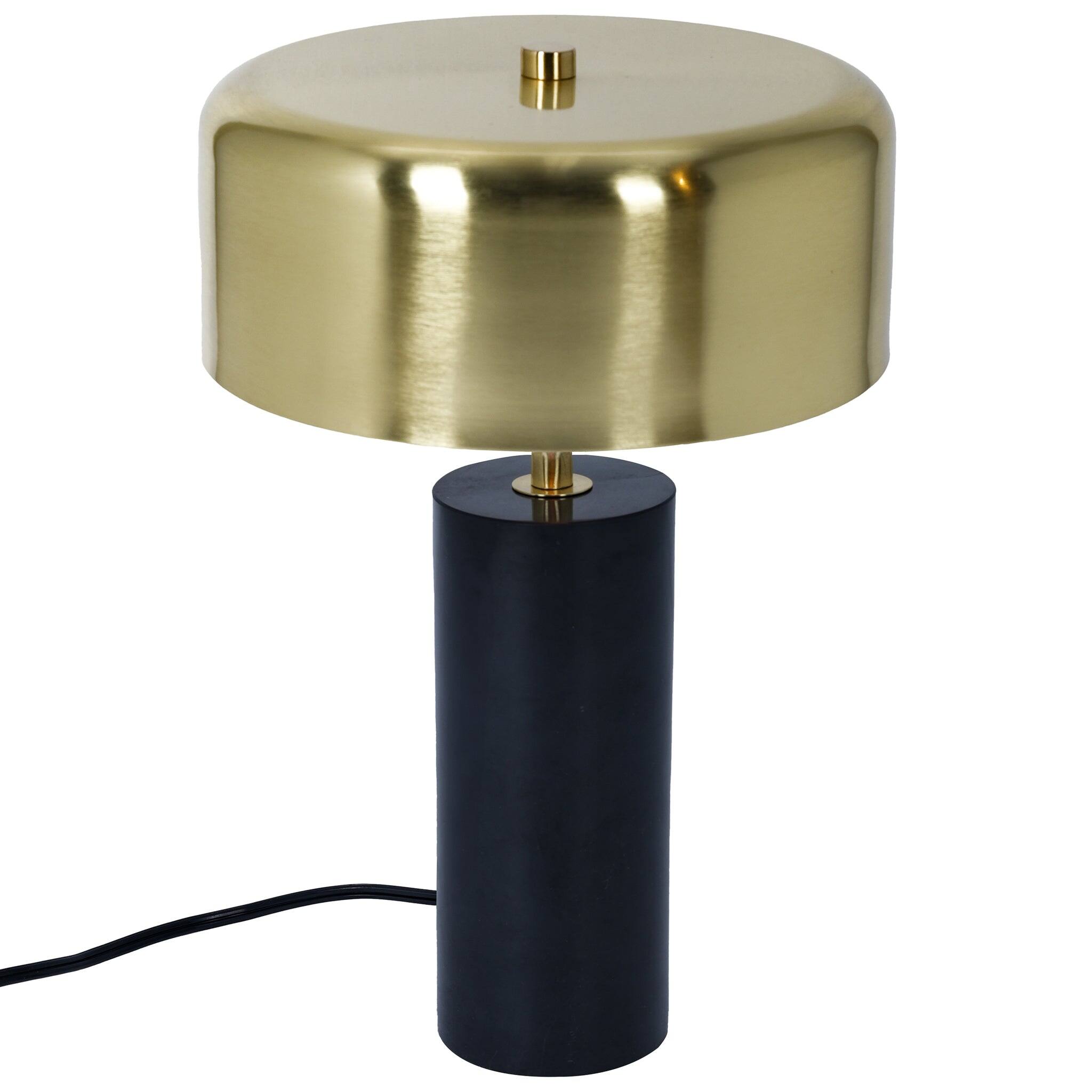 Alt View 2. APRILSOUL - New Design Small Modern Desk Lamp US In Stock Easy Install Bedside Reading Office Kinetic Gold Outer White.
