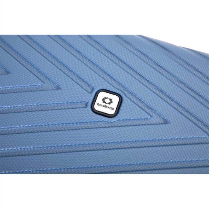 Alt View 6. HTUTWOO - Luggage 4-Piece ABS Lightweight Suitcase with Rotating Wheels - 16/20/24/28 Inch, TSA Lock - Blue.