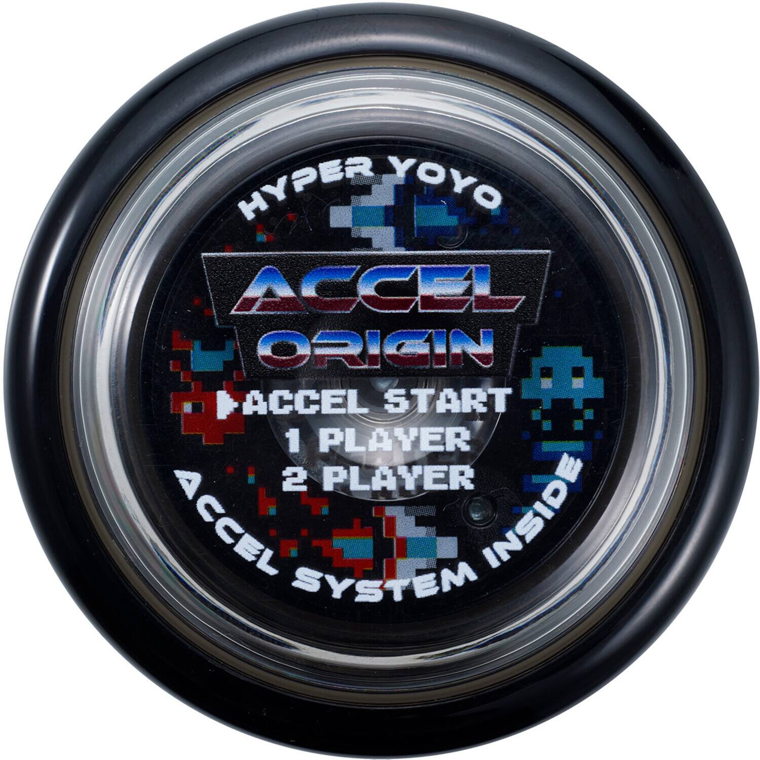 HYPER YOYO ACCEL ORIGIN ACCEL START 1 PLAYER 2 PLAYER ACCEL INSIDE SYSTEM