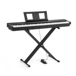 VEVOR - Weighted Digital Piano, 88 Keys Fully Weighted, Electric Piano Dual Keyboard & Speakers with X Stand, Sustain Pedal - Black