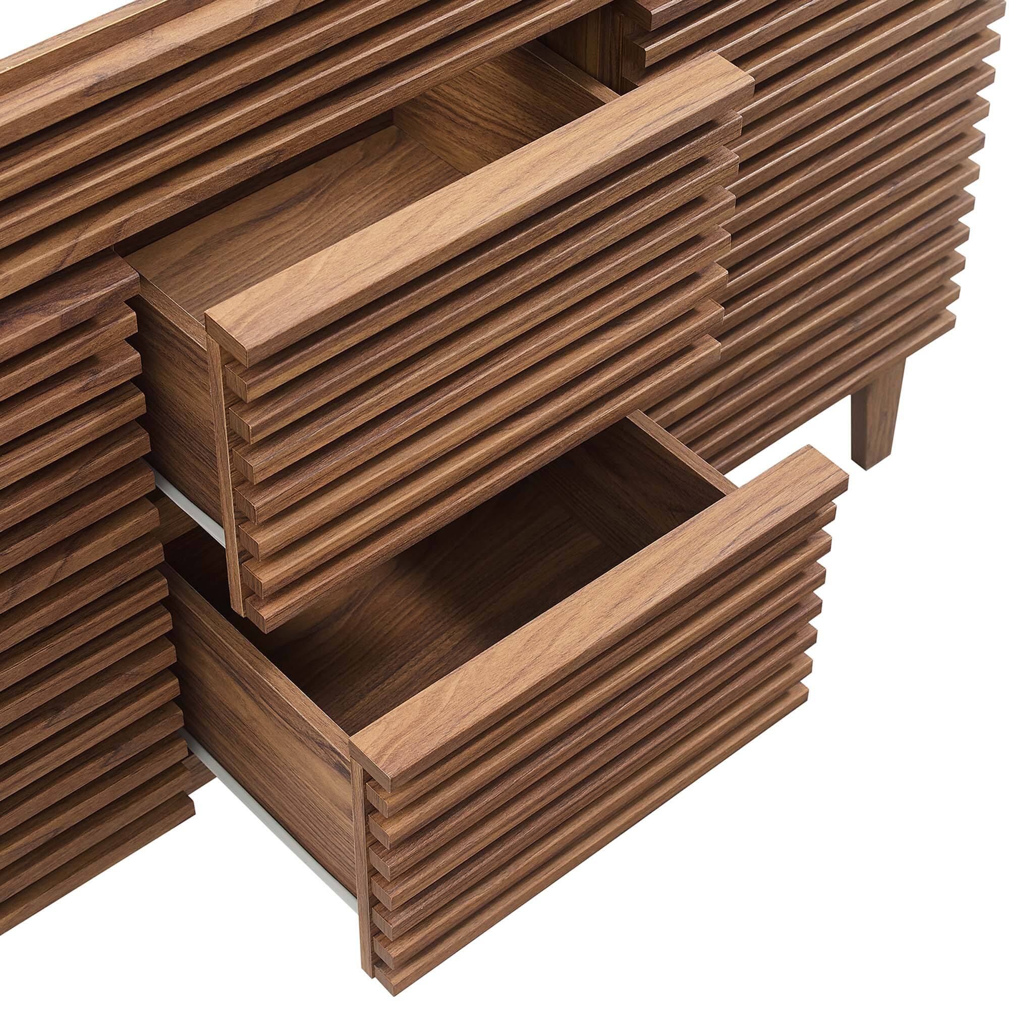 Alt View 5. Modway - Render 48" Bathroom Cabinet Basin Not Included by Modway - Walnut.