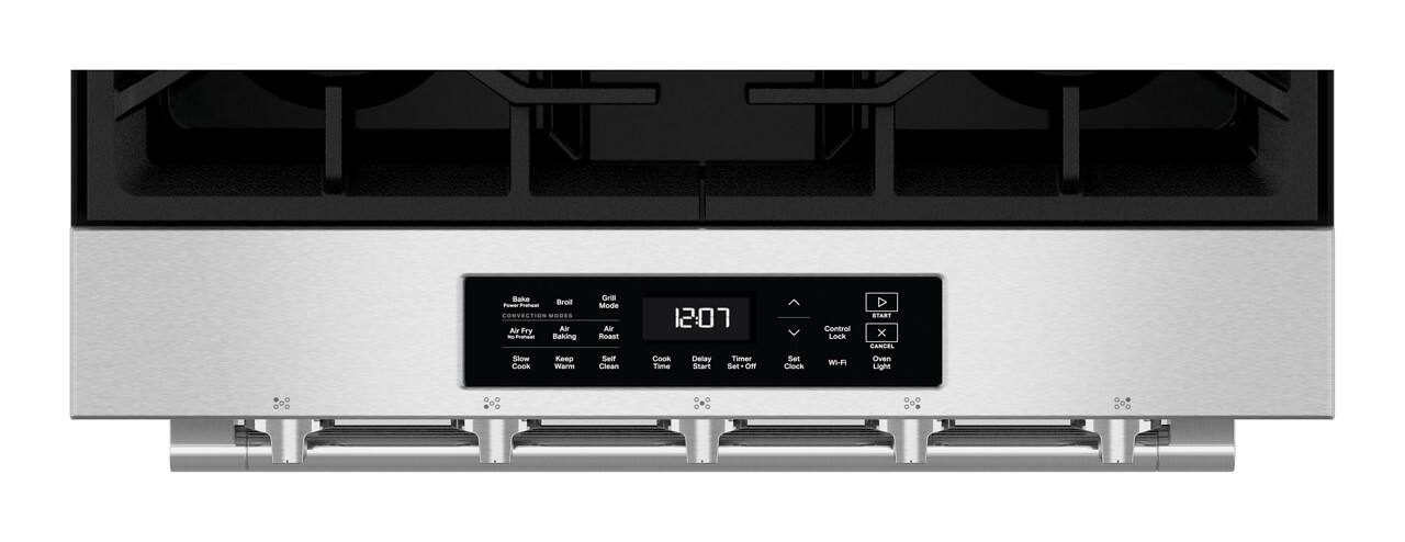 Bake  
Broil  
Grill  
CONVECTION MODES  
Air Fry  
Air Roast  
Baking  
Warm  
Self Clean  
Cook  
Lock  
WI-FI  
Oven Light  
12:07  
START  
CANCEL  
Control Lock  
Timer Start  
Set Clock  
Cook Delay Timer  
Time Start  
Set  
CameL  
D  
SART