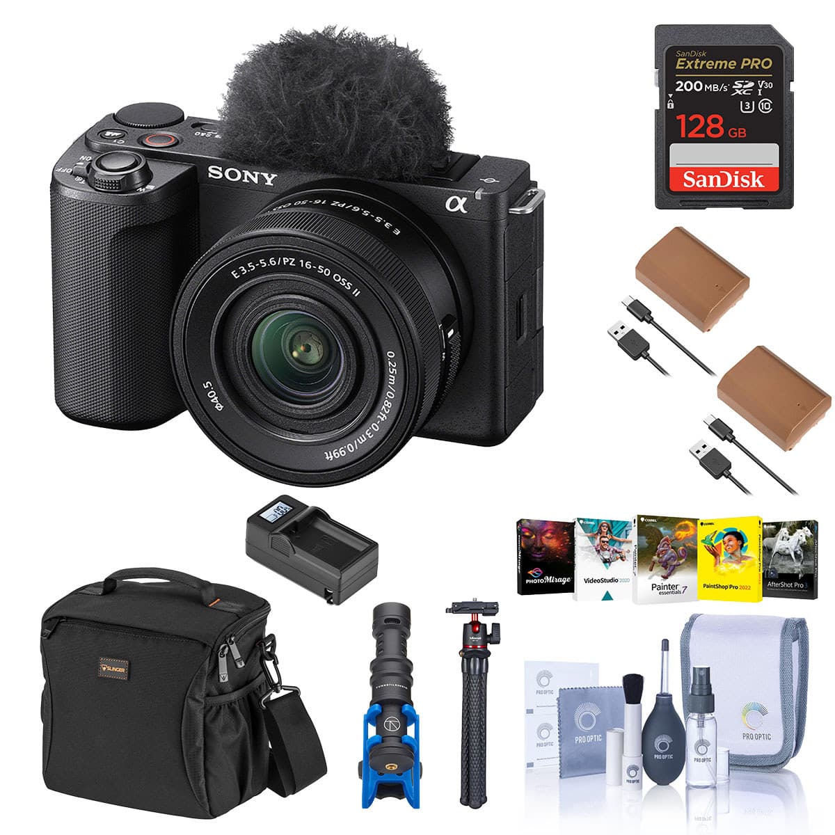 Bundle - Sony - Alpha ZV-E10 II Mirrorless Camera with E PZ 16-50mm f/3.5-5.6 OSS II Lens, Black, with 128GB Memory Card, 2x price history on PriceWatchPro