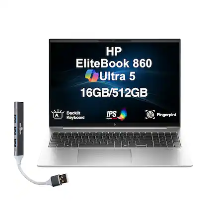HP EliteBook 860 Ultra 5 16GB/512GB
Backlit Keyboard
IPS SuperCLEAR
Fingerprint