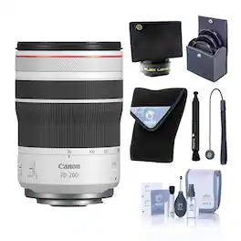 Bundle - Canon - RF 70-200mm f/4L IS USM Lens, with Flex Lens Shade, 77mm Filter Kit, Cleaning Kit, Lens Wrap, Lens Cleaner,