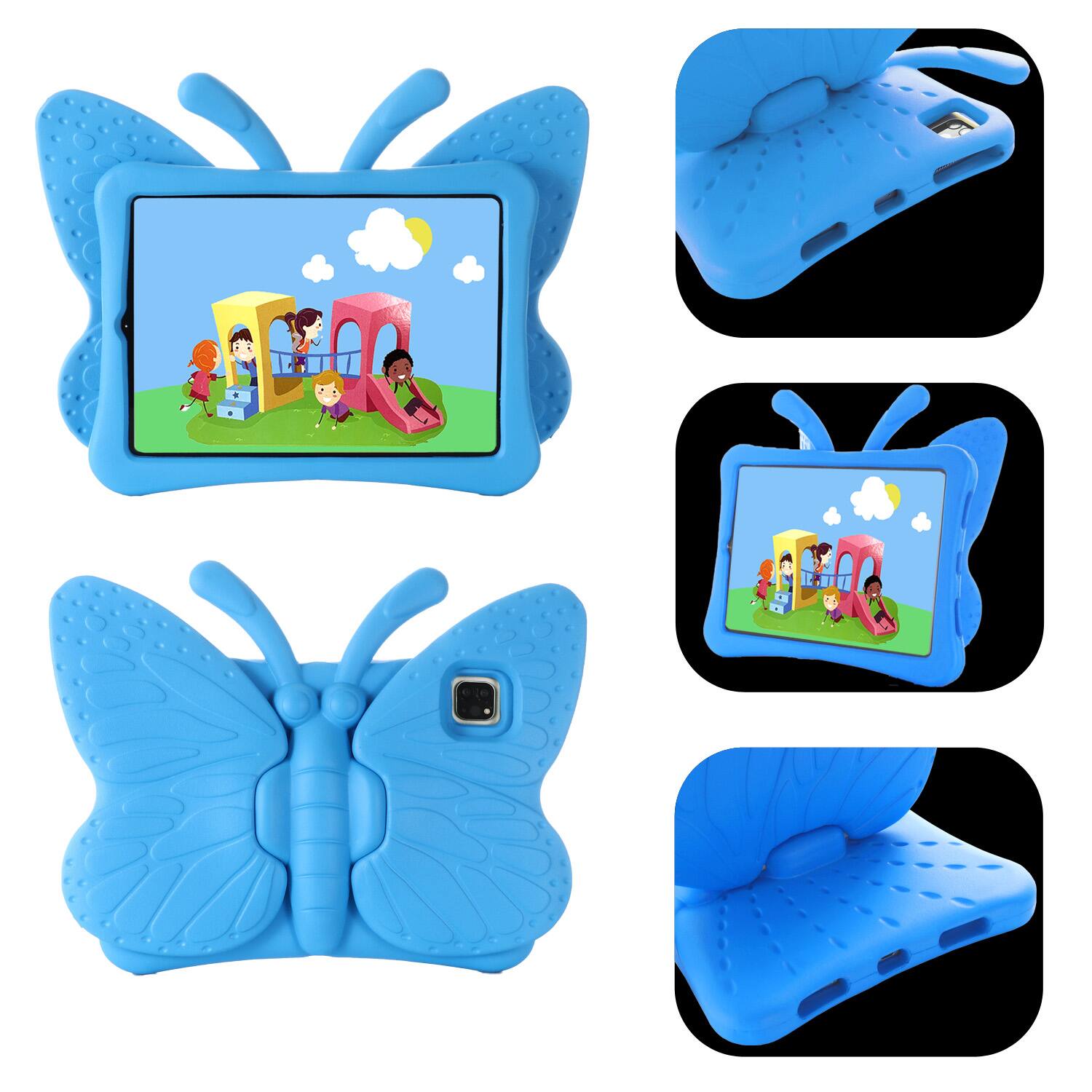 Alt View 1. Dteck - For iPad Air 11'' (M4)2026/(M3)2025/ (M2)2024 & iPad Pro 11'' (M5) 2025/(M4) 2024 Kid Butterfly Kickstand EVA Case - Blue.