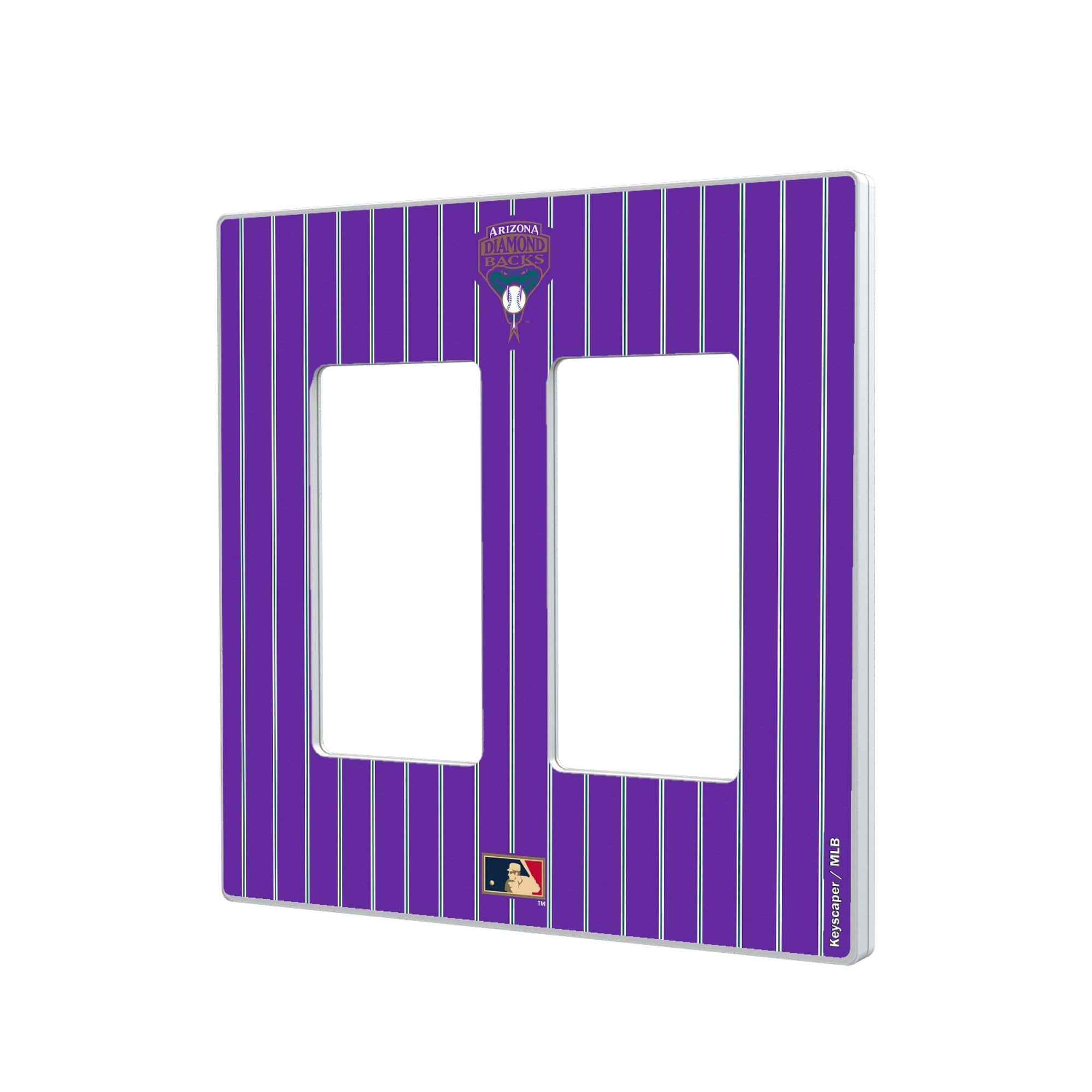 Keyscaper - Arizona Diamondbacks 1999-2006 Cooperstown Pinstripe Double Rocker Light Switch Plate - Multicolor