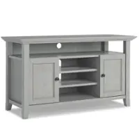 Simpli Home - Amherst Solid Wood54 inch Wide Transitional TV Media Stand For TVs up to 60 inches - Fog Grey - Front_Zoom